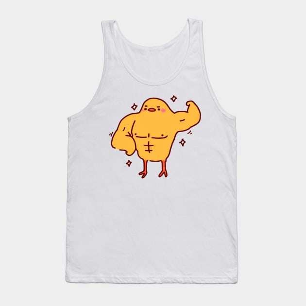 Chicks Dig Me Buff Muscular Chicken Tank Top by vooolatility